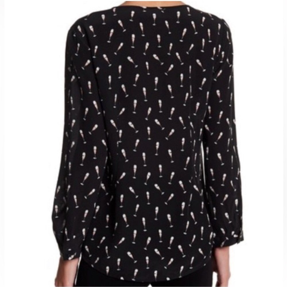 NWT - Joie Purine Champagne Flute Print Blouse 🍾 - Picture 2 of 6